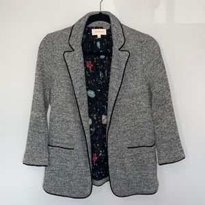 textured knit blazer / size S / grey